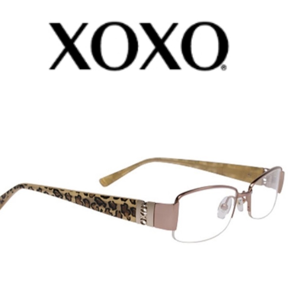 XOXO Rose Gold and Leopard Women's Glasses 
Size: 53 - 17 ¬ 135 (one size)